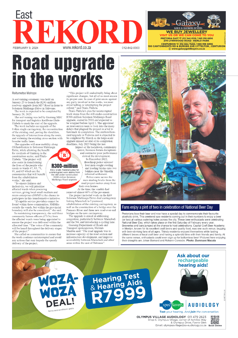 Rekord East 9 February 2024 page 1