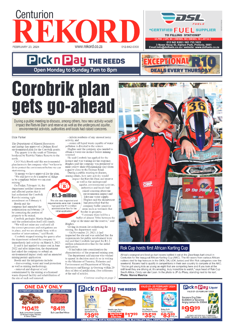 REKORD CENTURION 23 FEBRUARY 2024 page 1