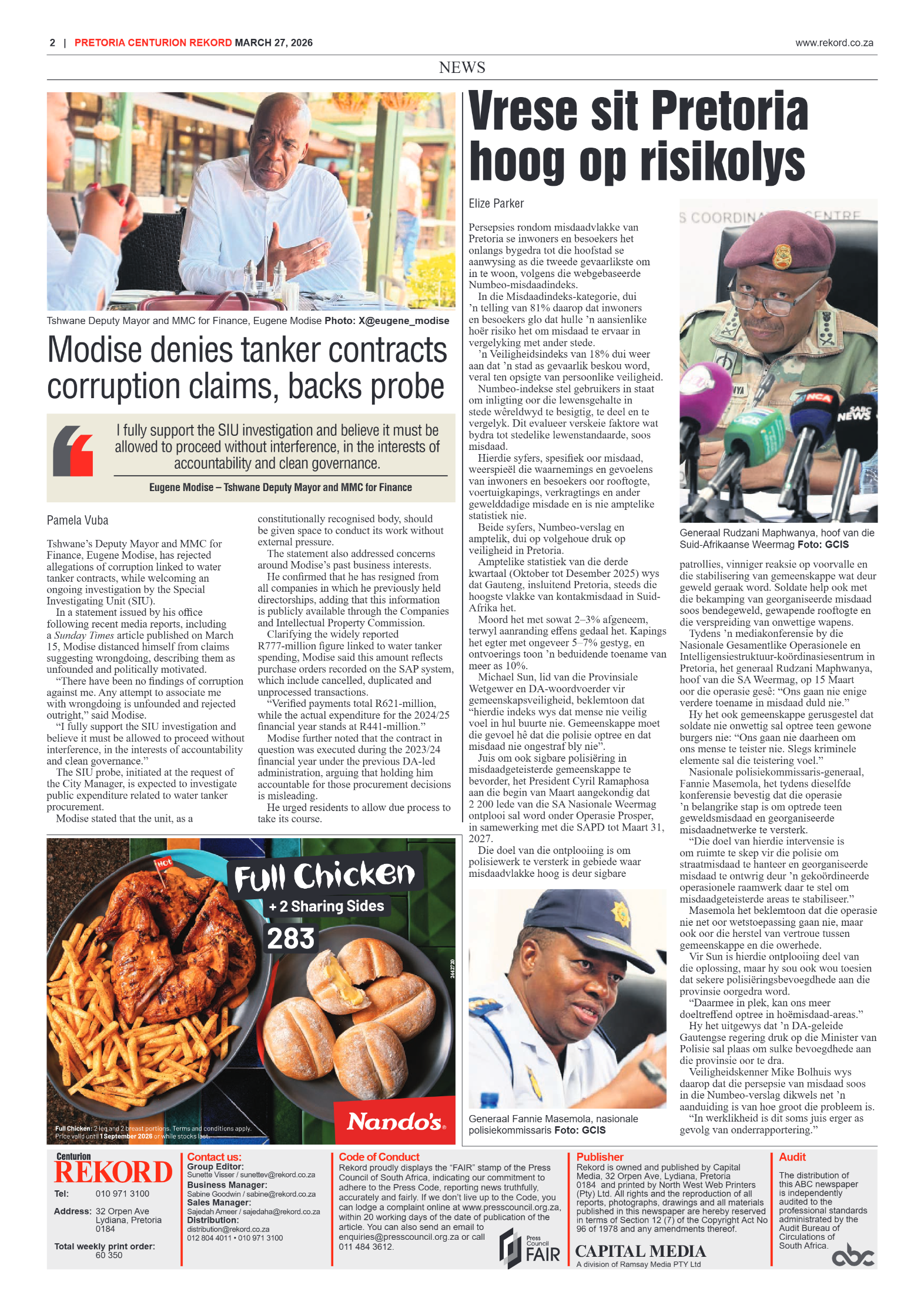 Rekord Centurion 27 March 2026 page 4
