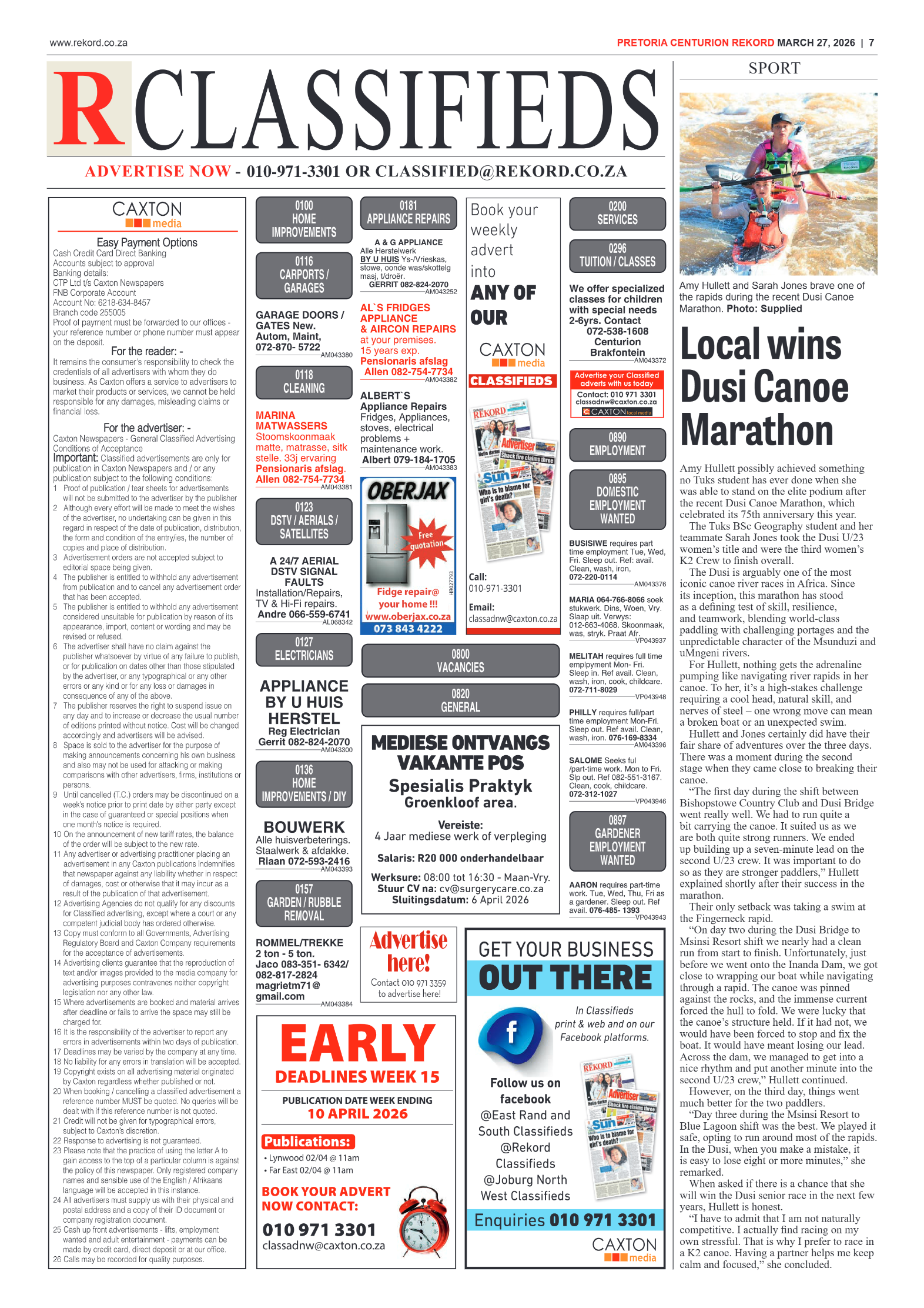 Rekord Centurion 27 March 2026 page 9