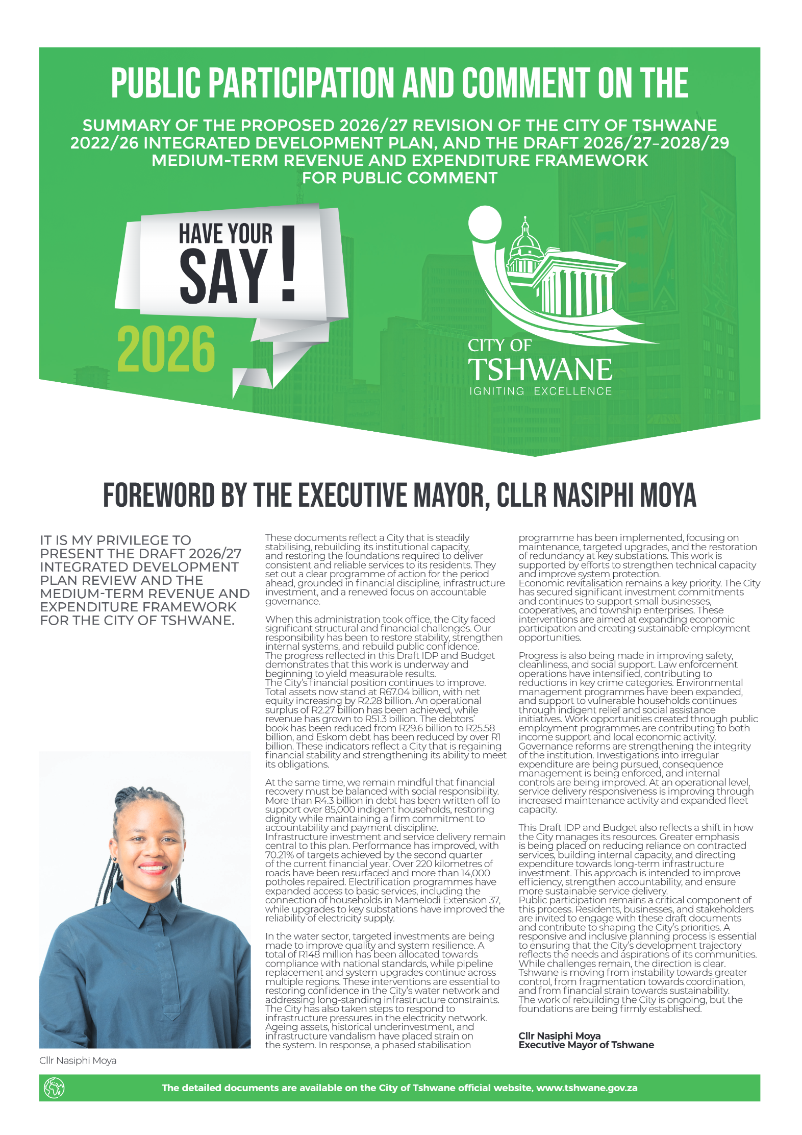City of Tshwane April 2026 page 1