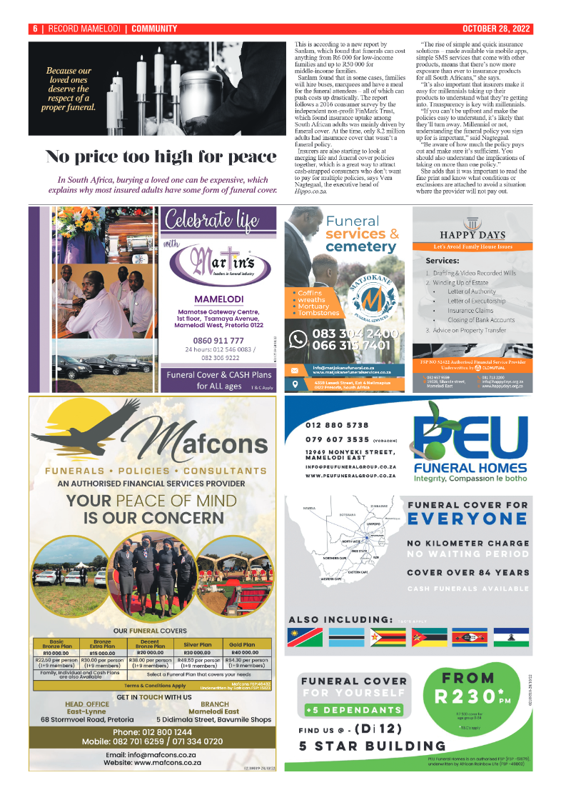 Mamelodi Funeral Feature page 1
