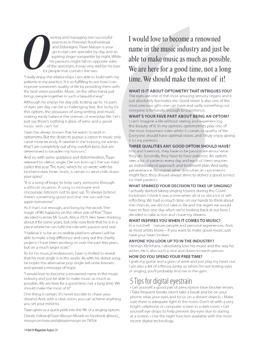 PRETORIA GET IT AUGUST MAGAZINE page 14