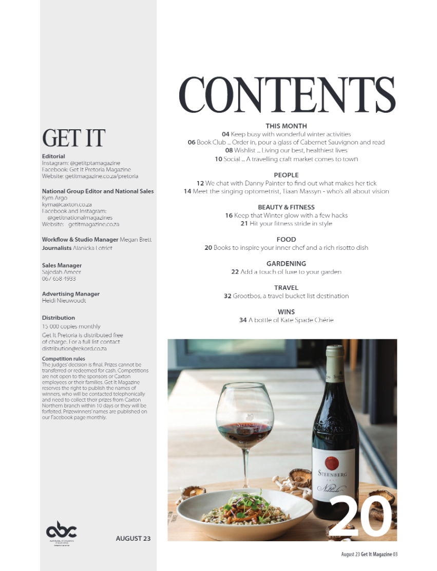 PRETORIA GET IT AUGUST MAGAZINE page 3