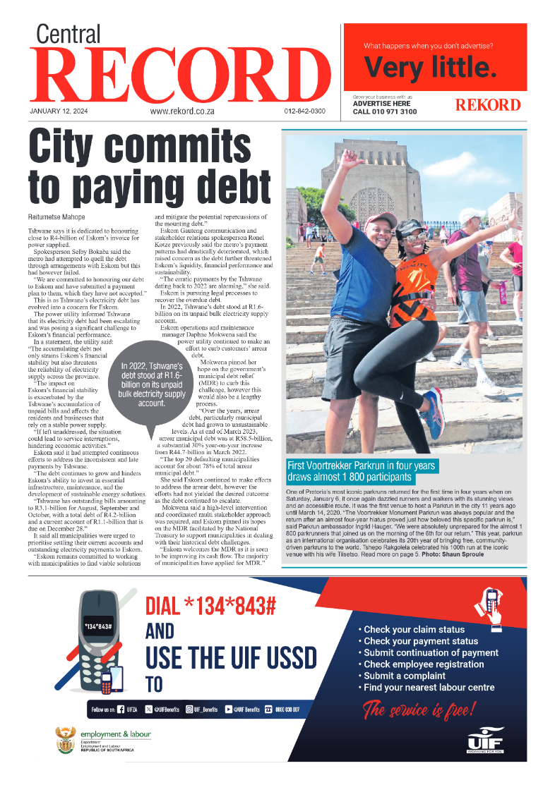 REKORD CENTRAL 12 JANUARY 2024 page 1