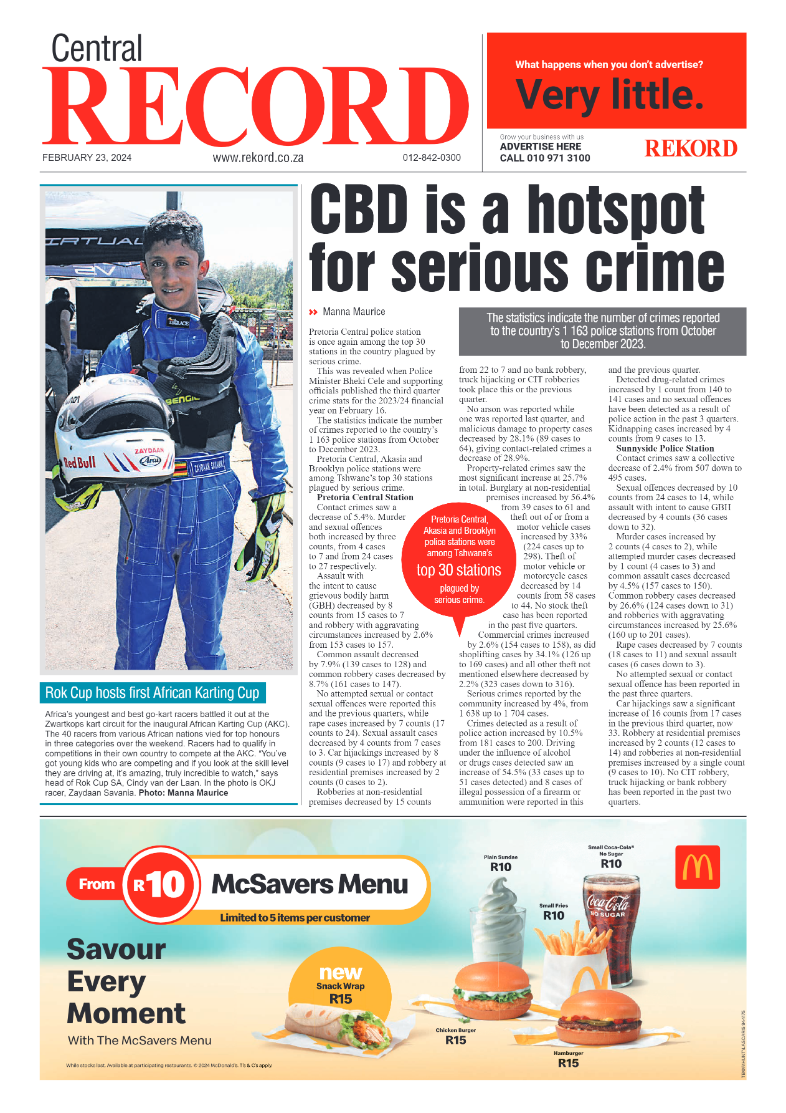 REKORD CENTRAL 23 FEBRUARY 2024 page 1