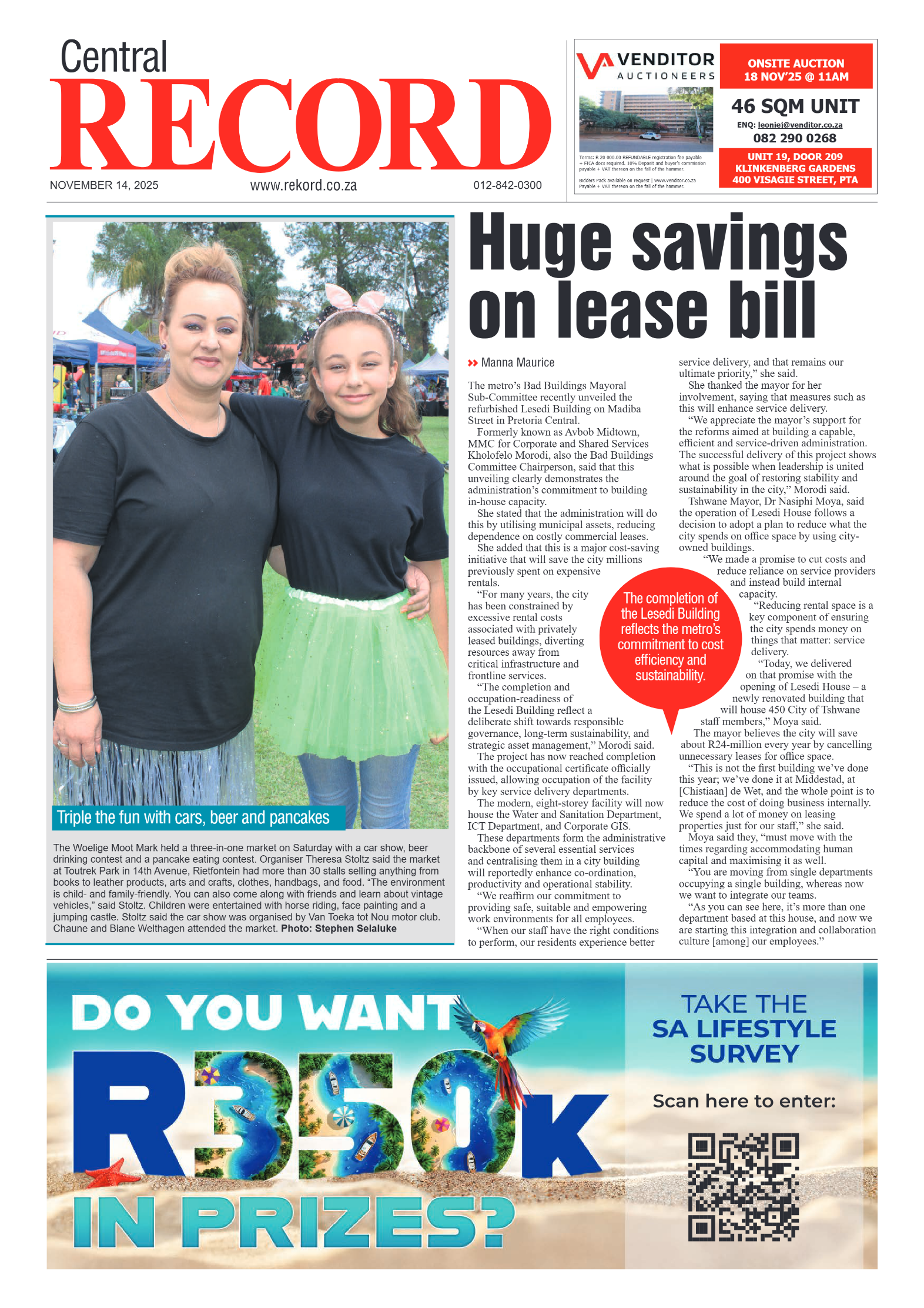 Rekord Central 14 November 25 page 1