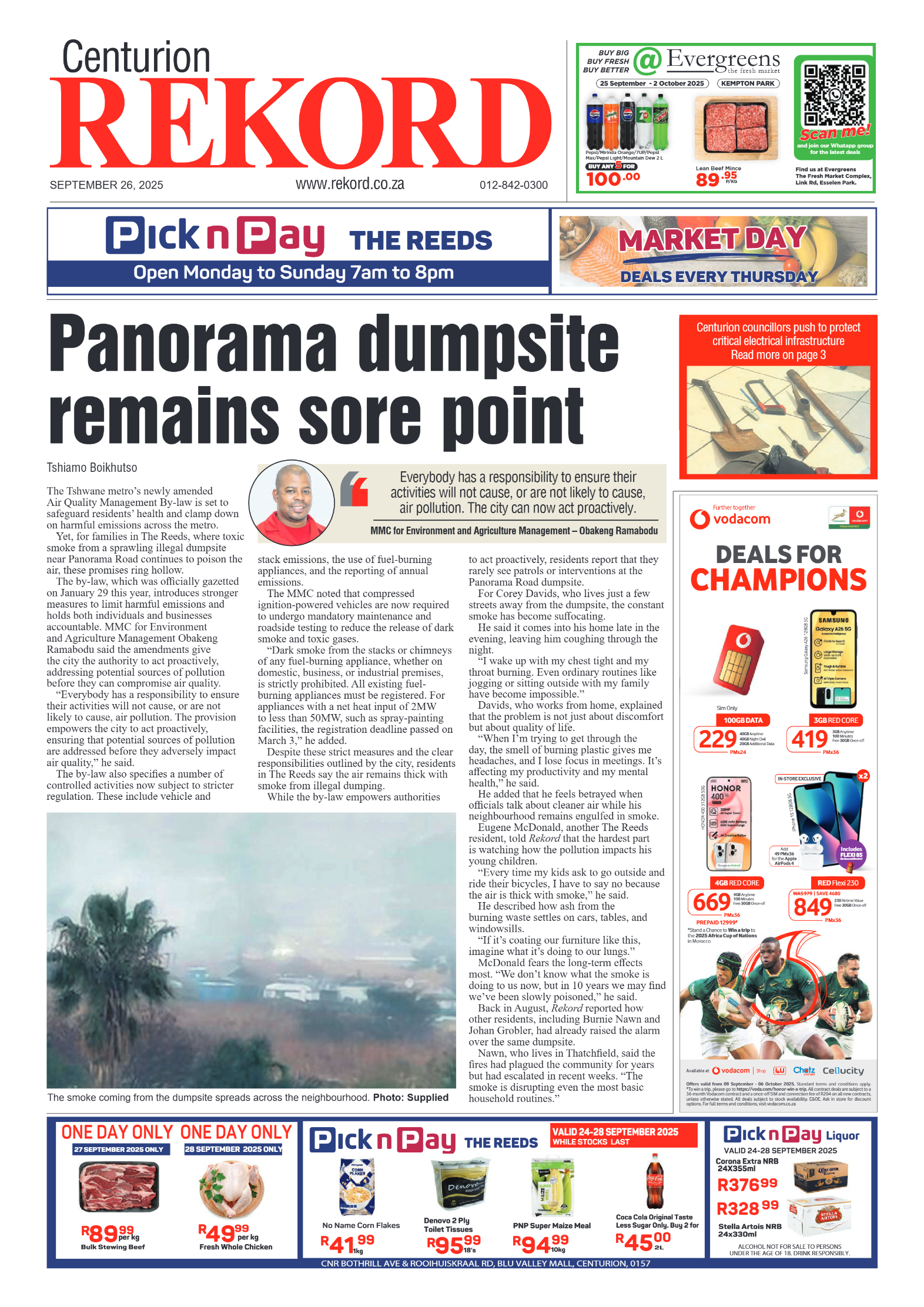 Rekord Centurion 26 September 2025 page 1