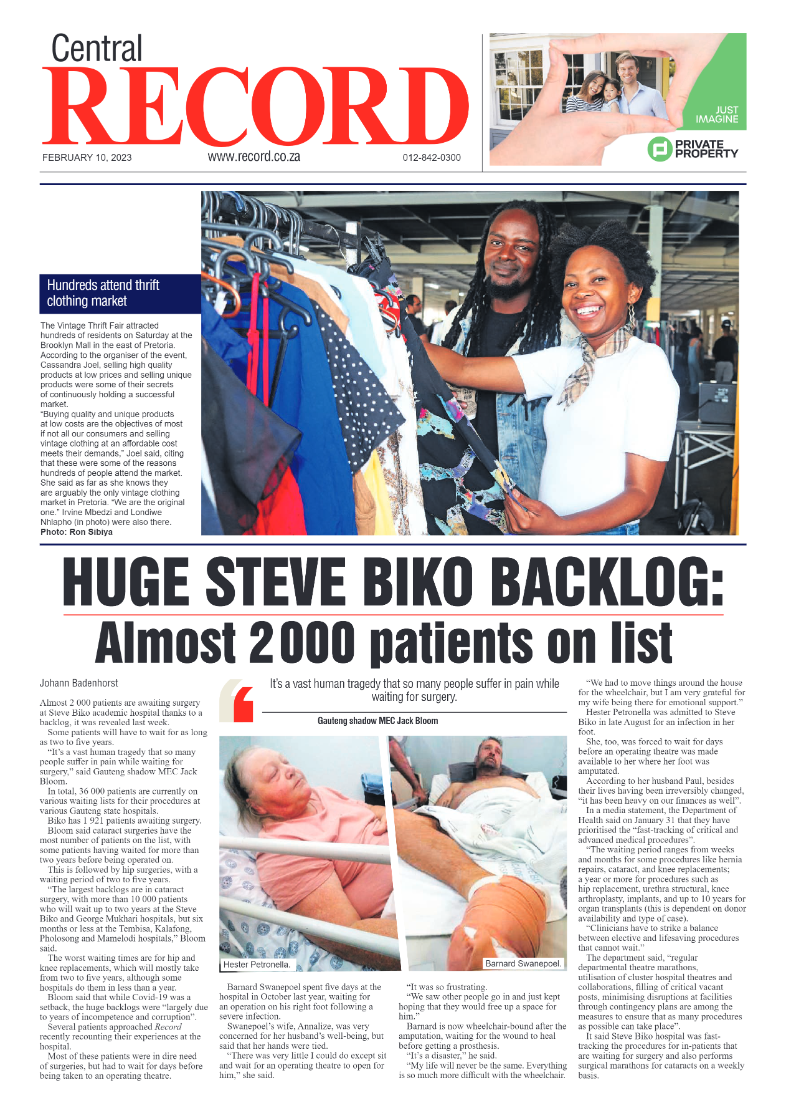 Rekord  Central 10 February 2023 page 1