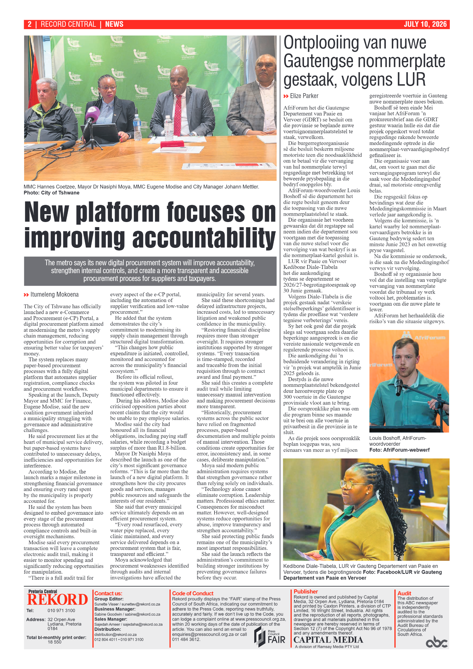 Rekord Central 10 July 2026 page 2