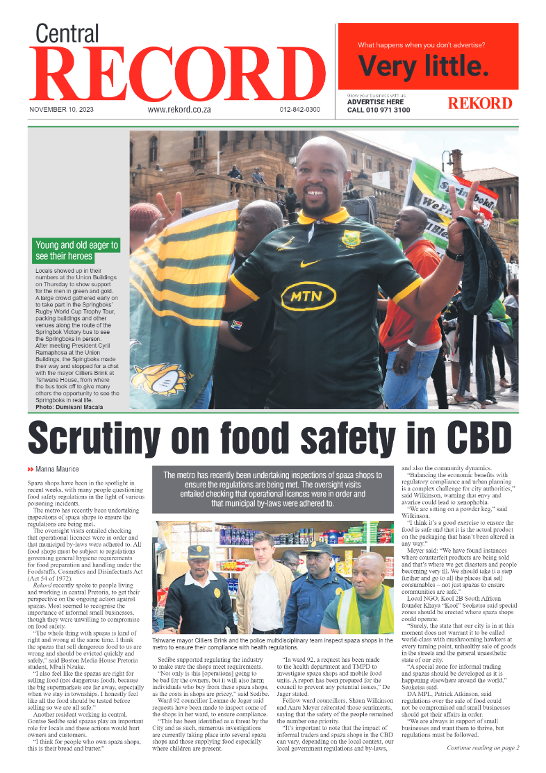 Rekord Central 10 November 2023 page 1