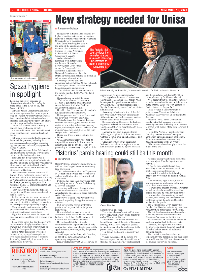 Rekord Central 10 November 2023 page 2