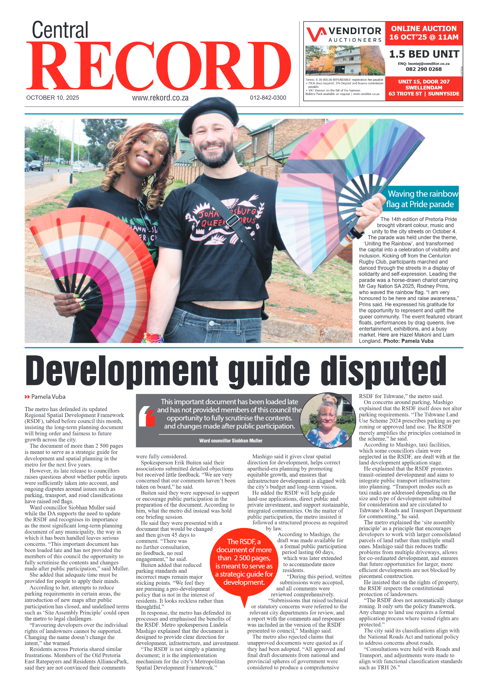 Rekord Central 10 October 2025 page 1