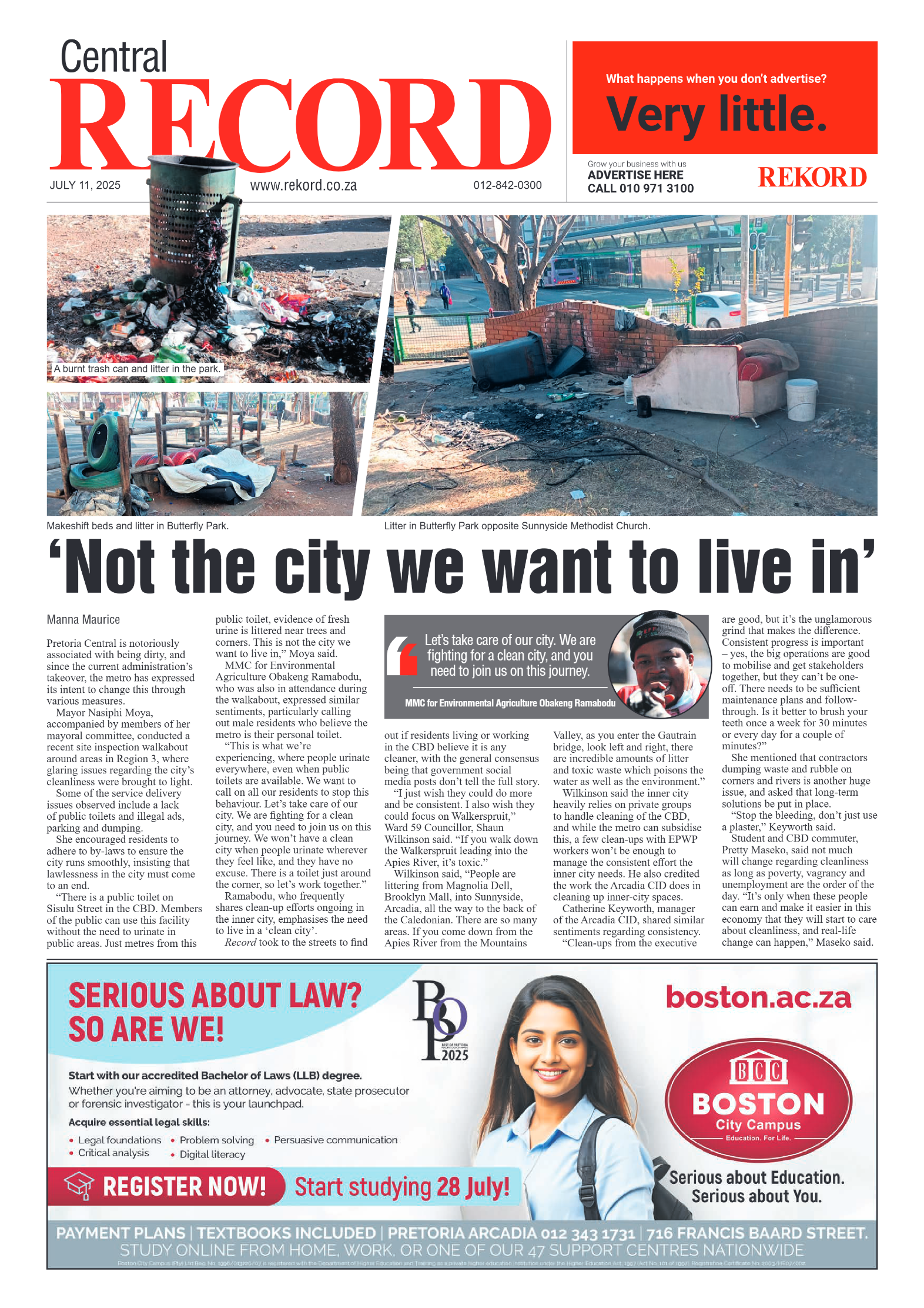Rekord Central 11 July 2025 page 1