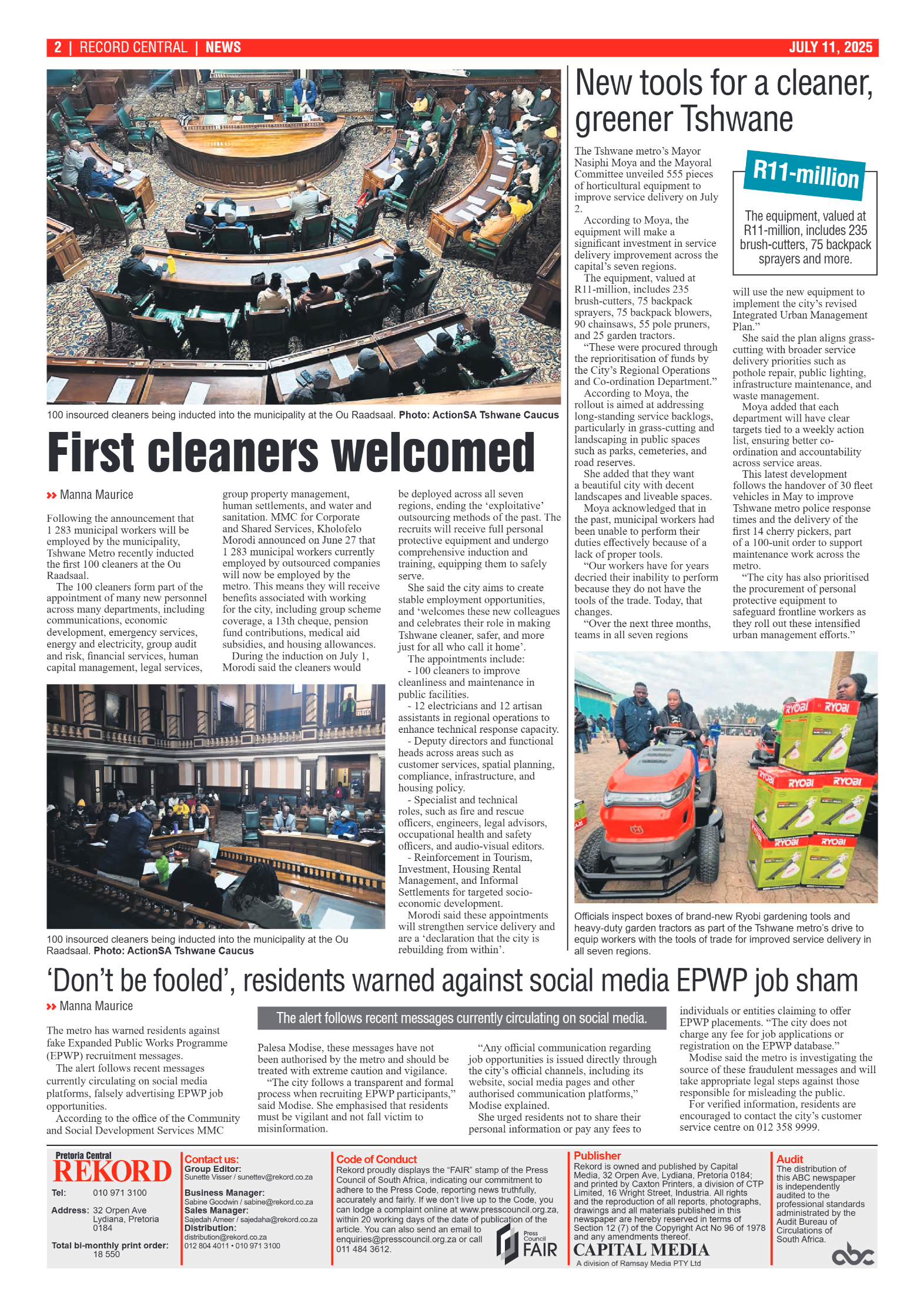 Rekord Central 11 July 2025 page 2