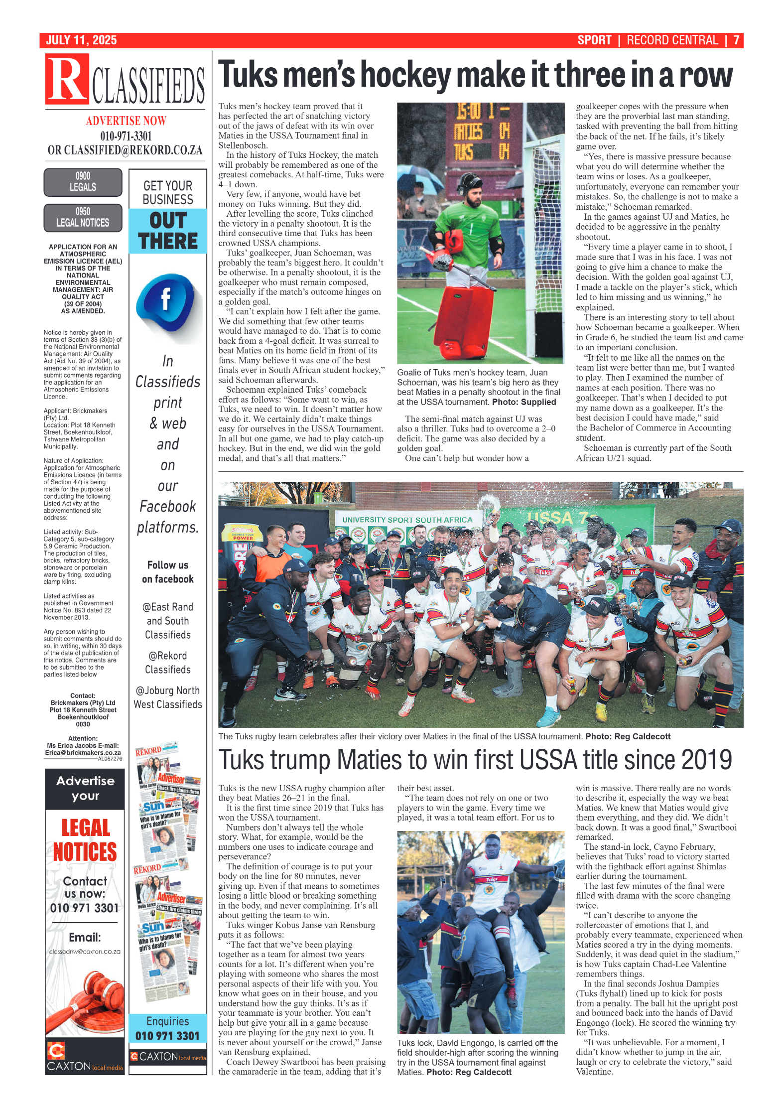 Rekord Central 11 July 2025 page 7