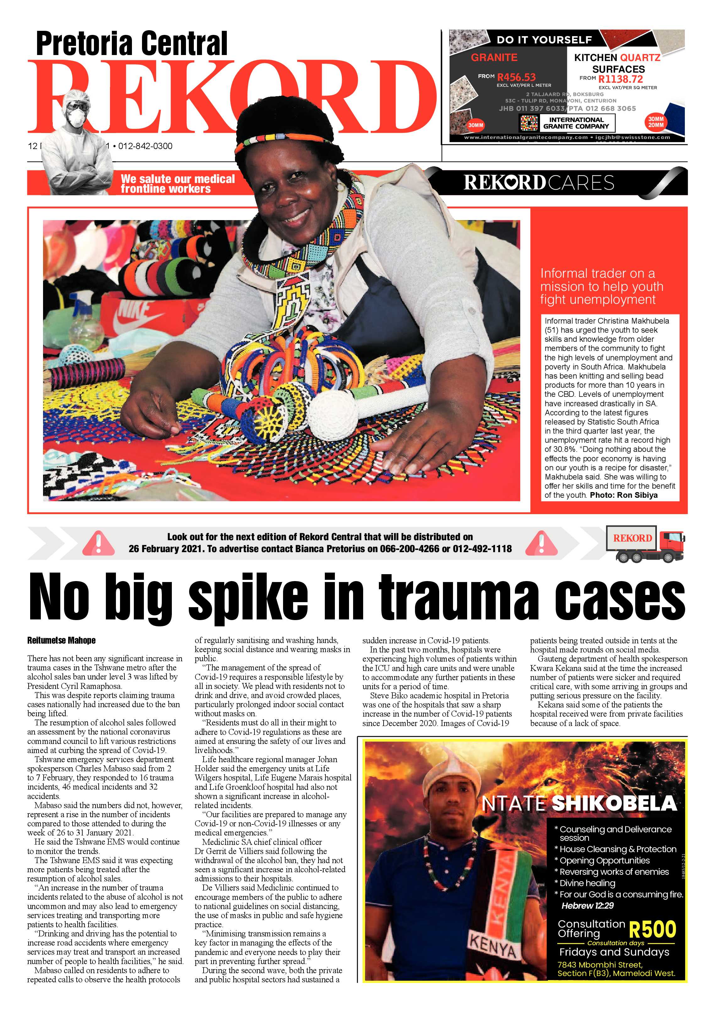 Rekord Central 12 February 2021 page 1