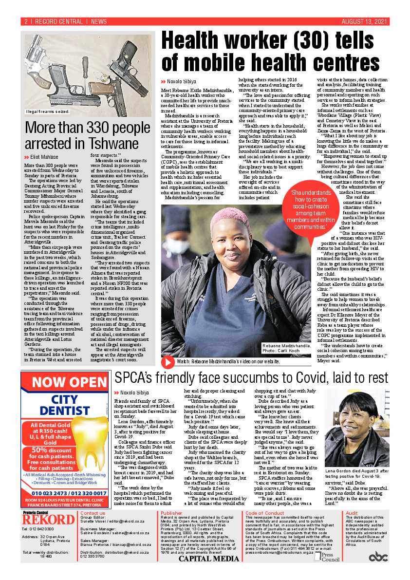 Rekord Central 13 August 2021 page 2