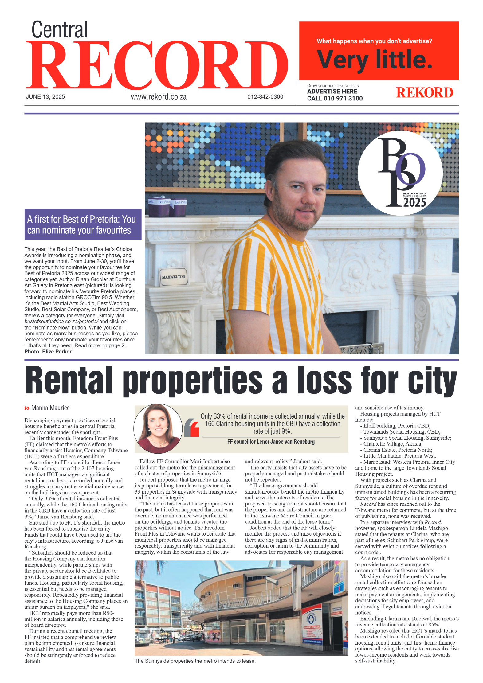 Rekord Central 13 June 2025 page 1