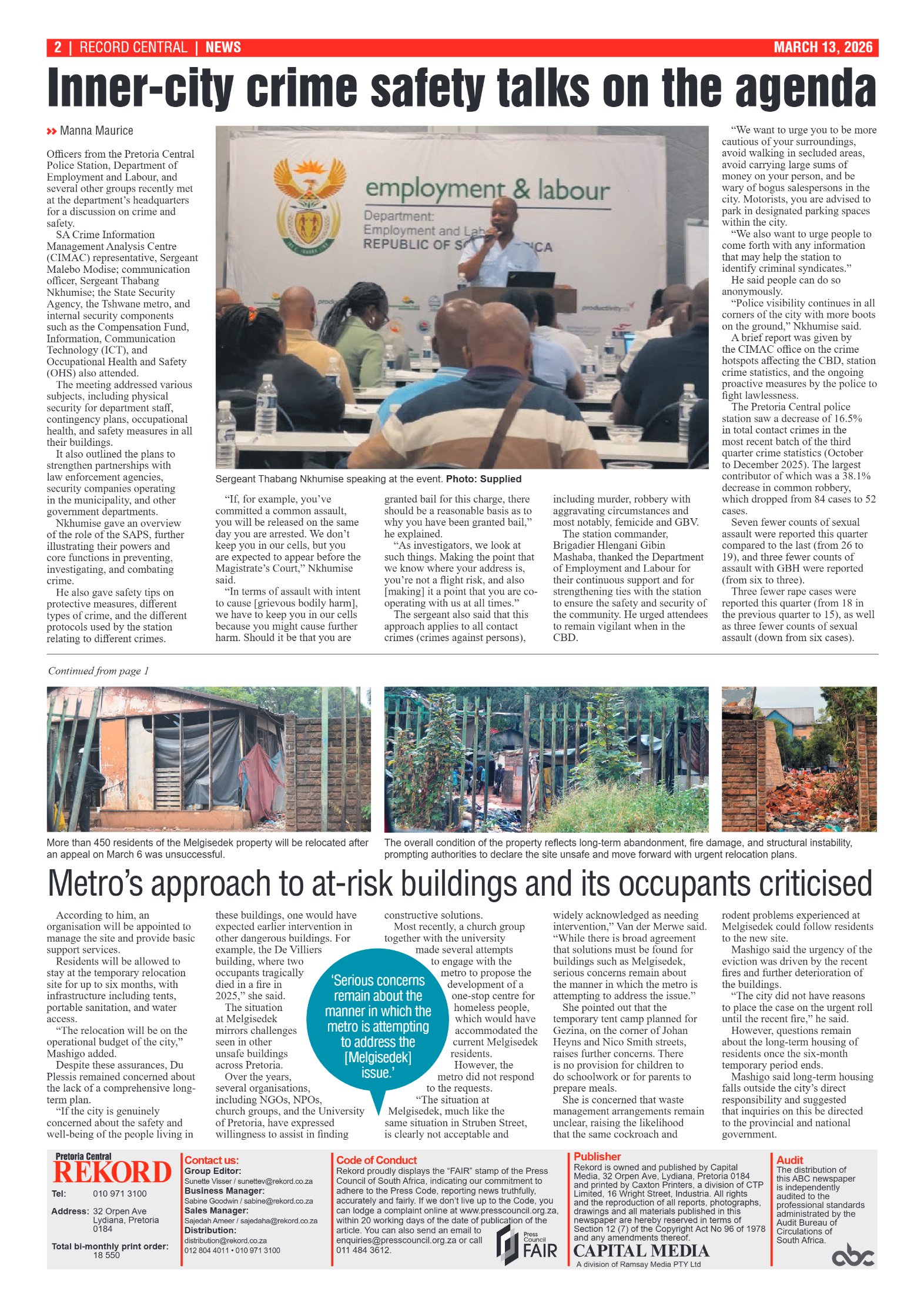 Rekord Central 13 March 2026 page 2