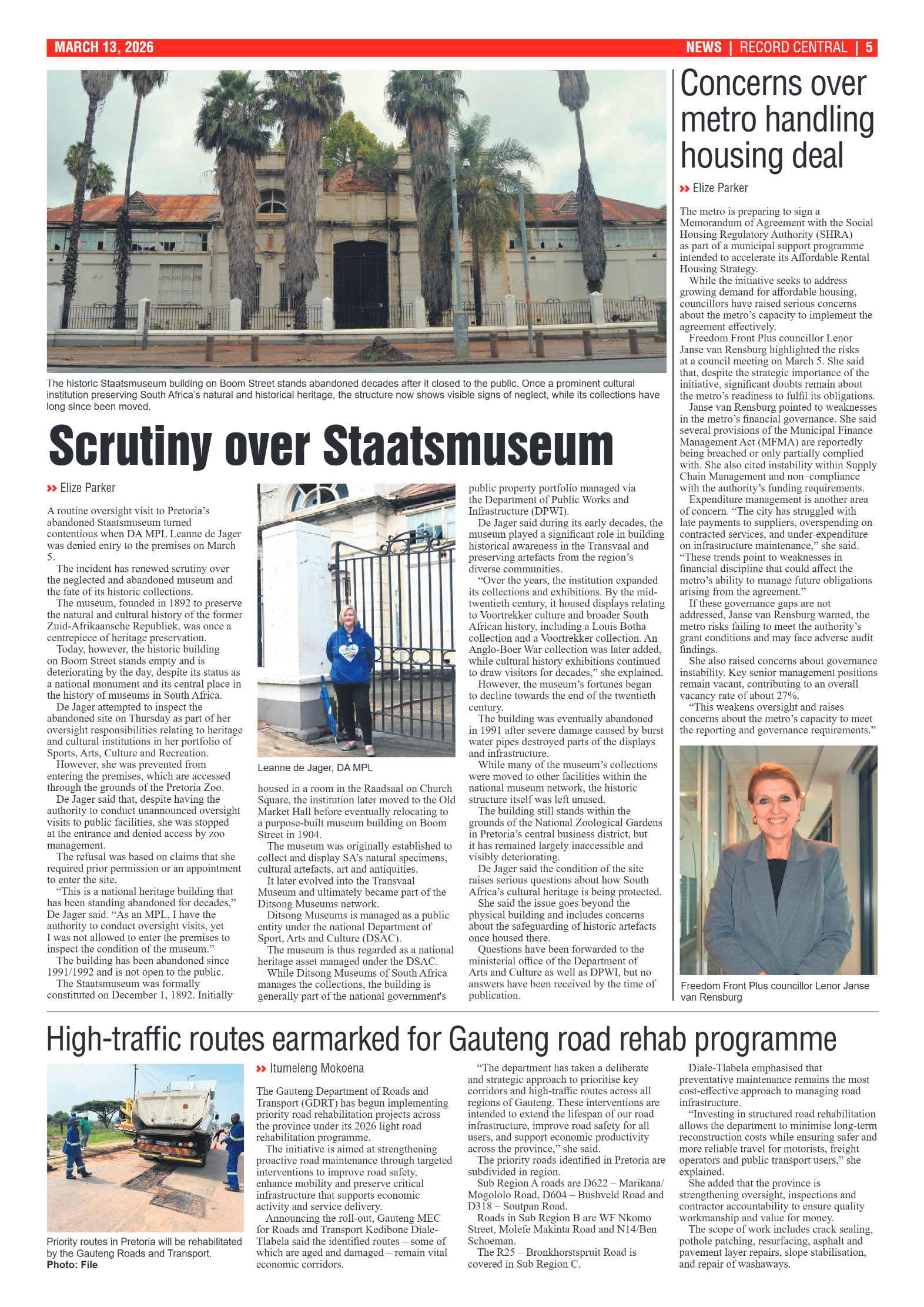 Rekord Central 13 March 2026 page 5