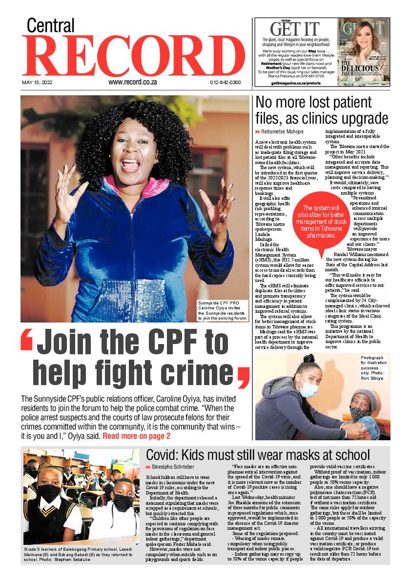 Rekord Central 13 May 2022 page 1