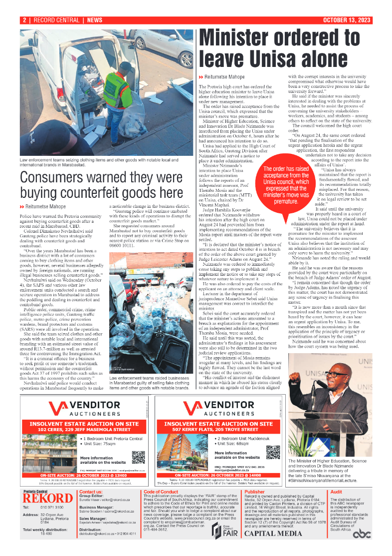 Rekord Central 13 October 2023 page 2