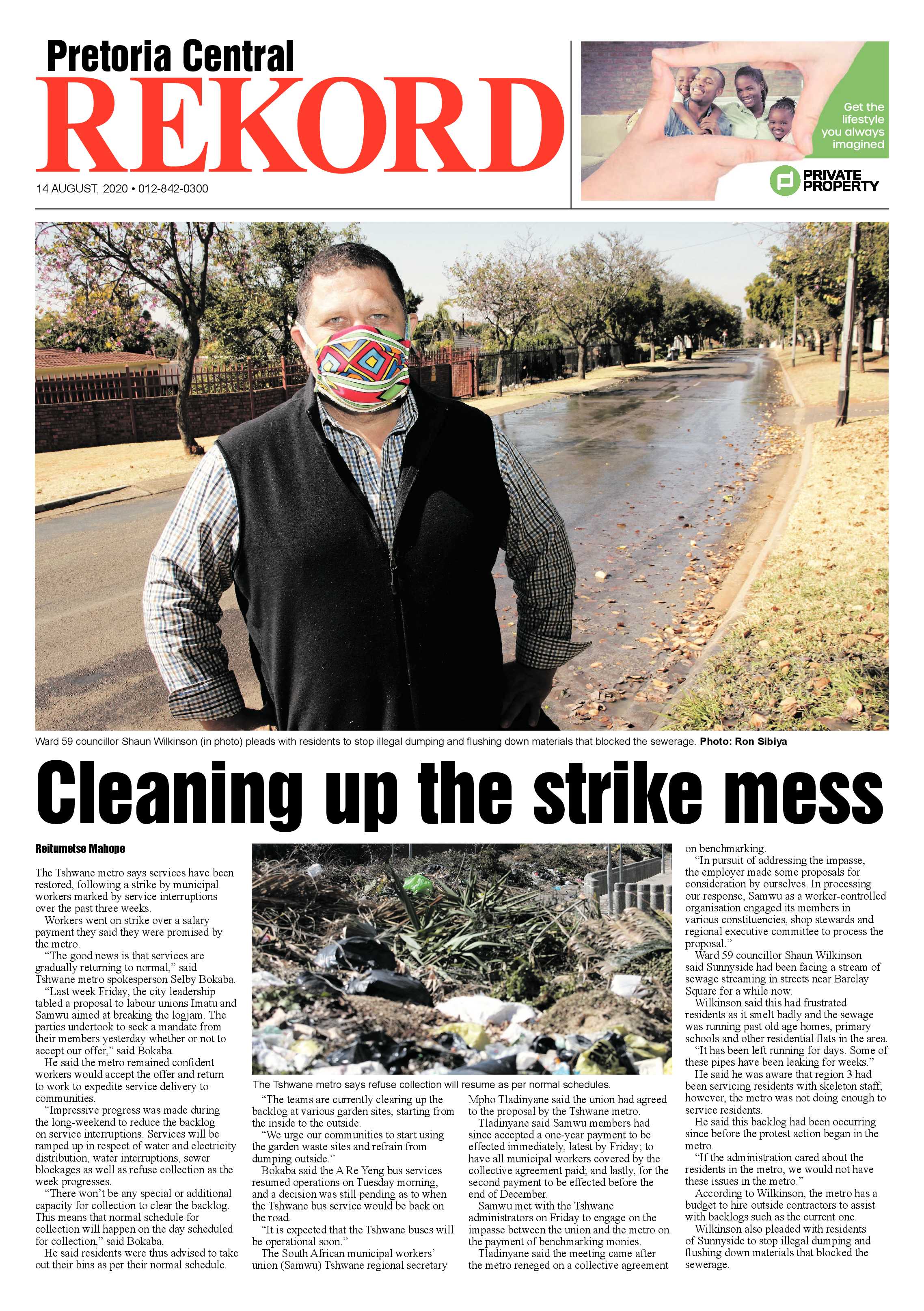Rekord Central 14 August 2020 page 1