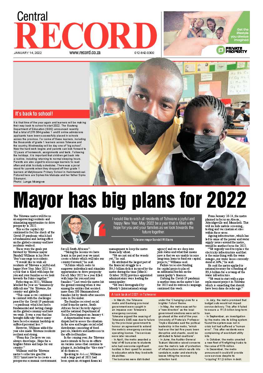 Rekord Central 14 January 2022 page 1