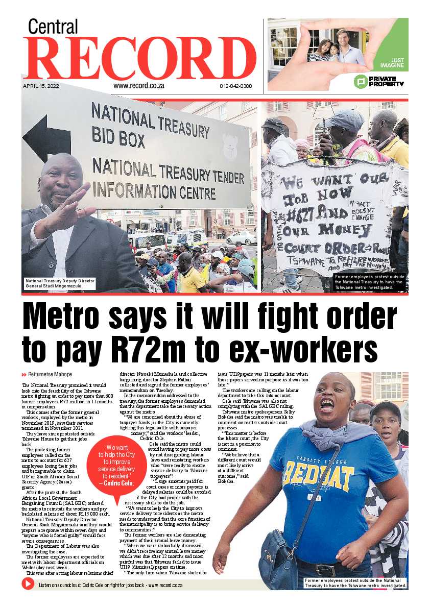 Rekord Central 15 April 2022 page 1