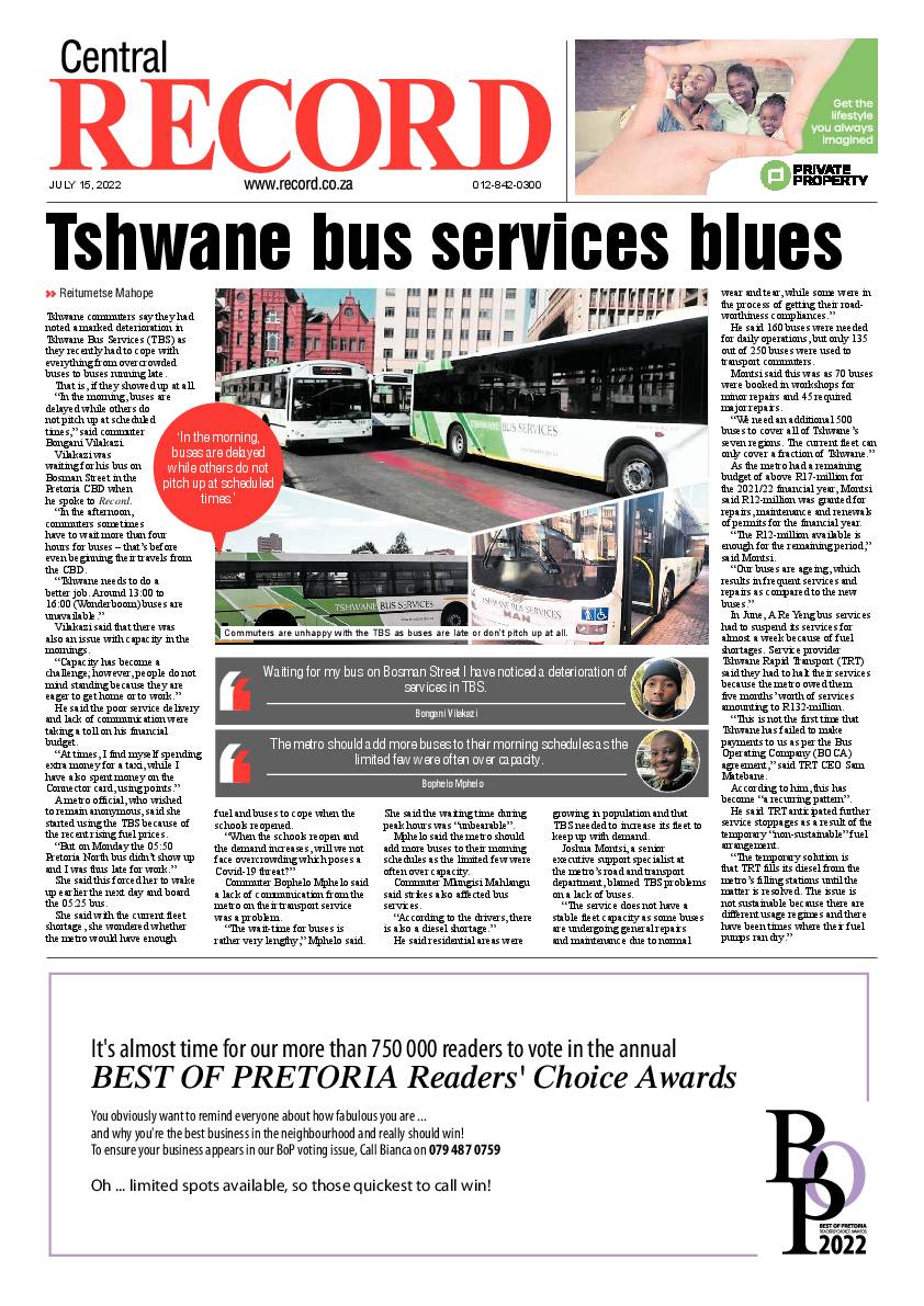 Rekord Central 15 July 2022 page 1