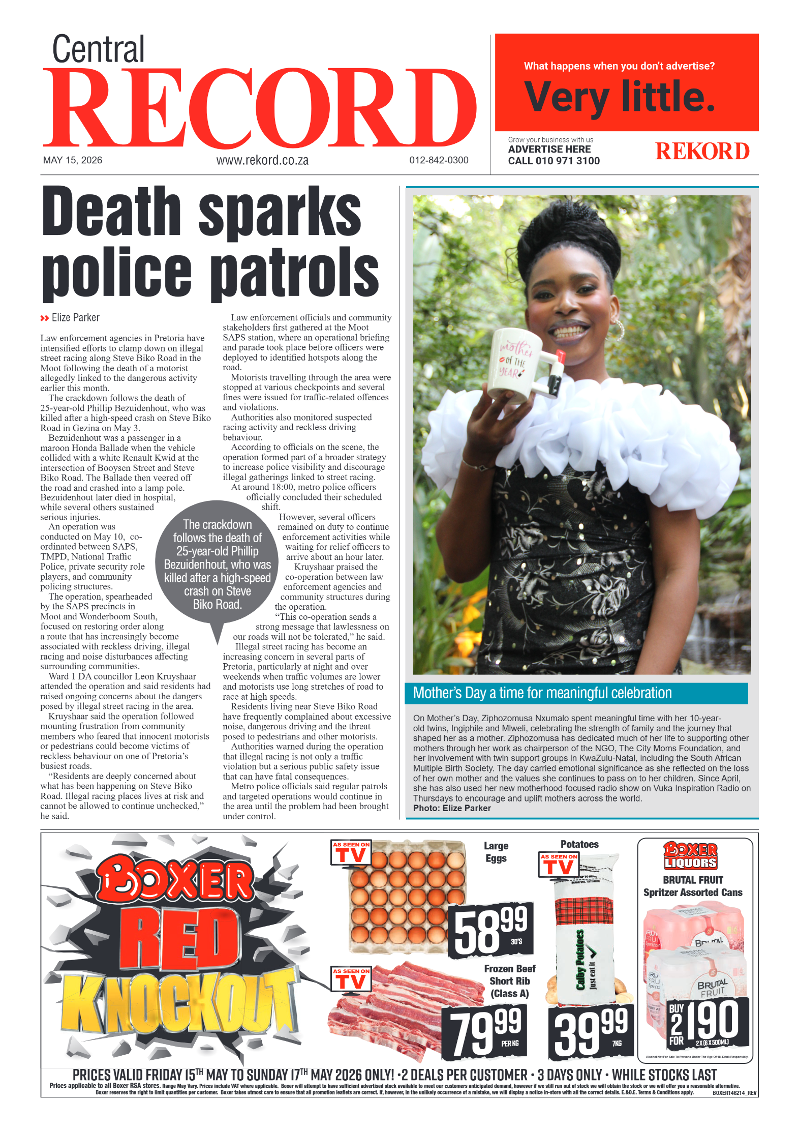 Rekord Central 15 May 2026 page 1