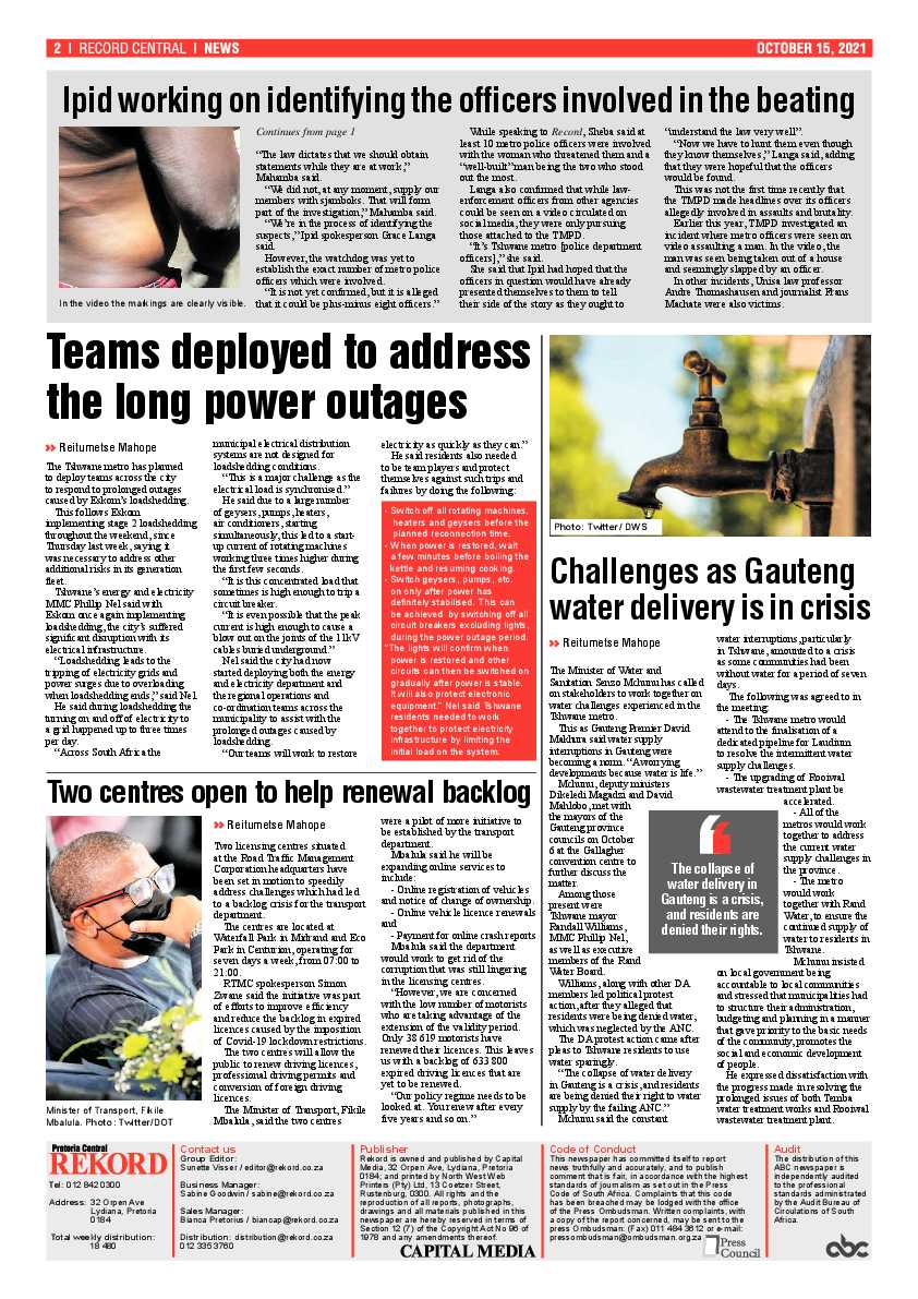 Rekord Central 15 October 2021 page 2