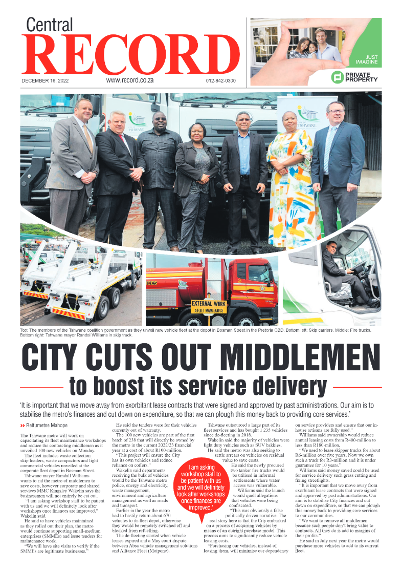 Rekord Central 16 December 2022 page 1