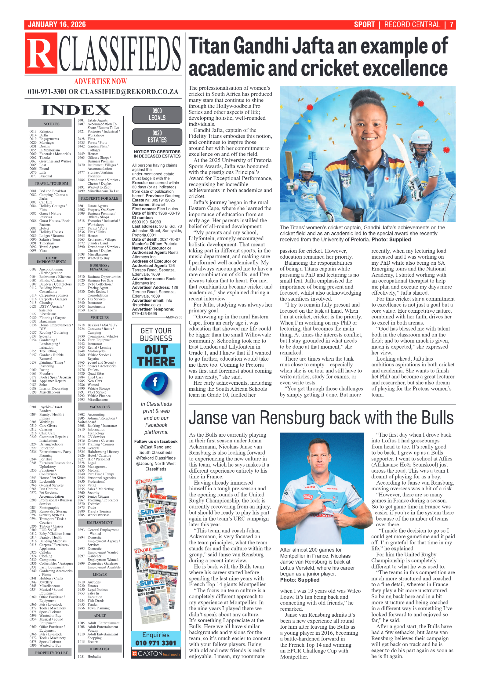 Rekord Central 16 January 2026 page 7