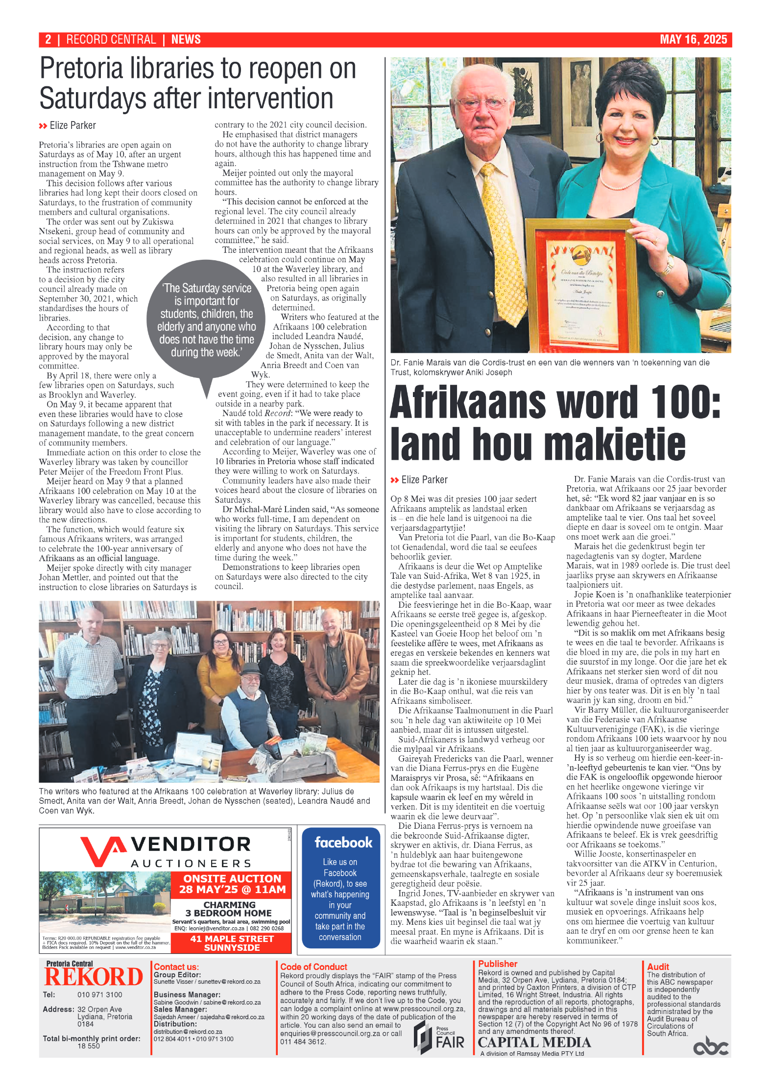 Rekord Central 16 May 2025 page 2
