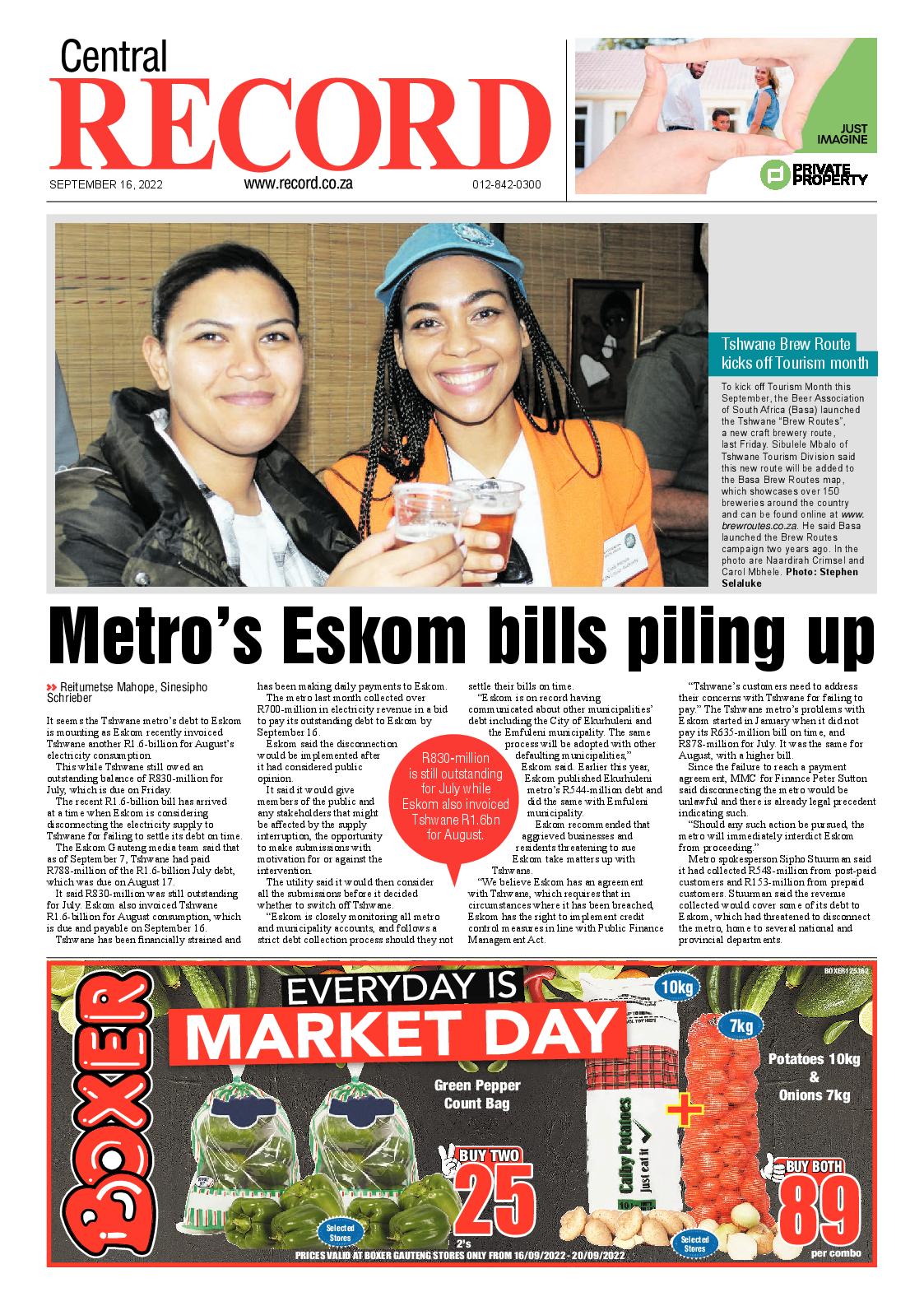 Rekord Central 16 September 2022 page 1