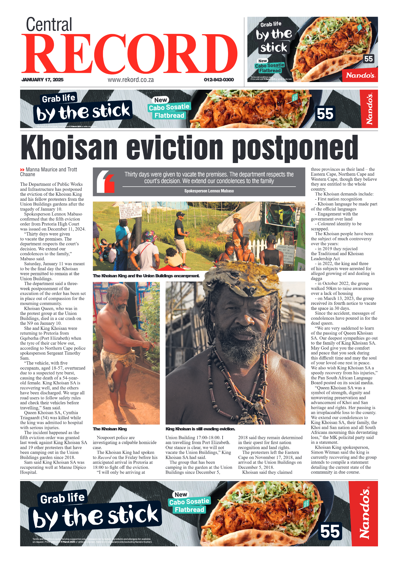 Rekord Central 17 January 2025 page 1