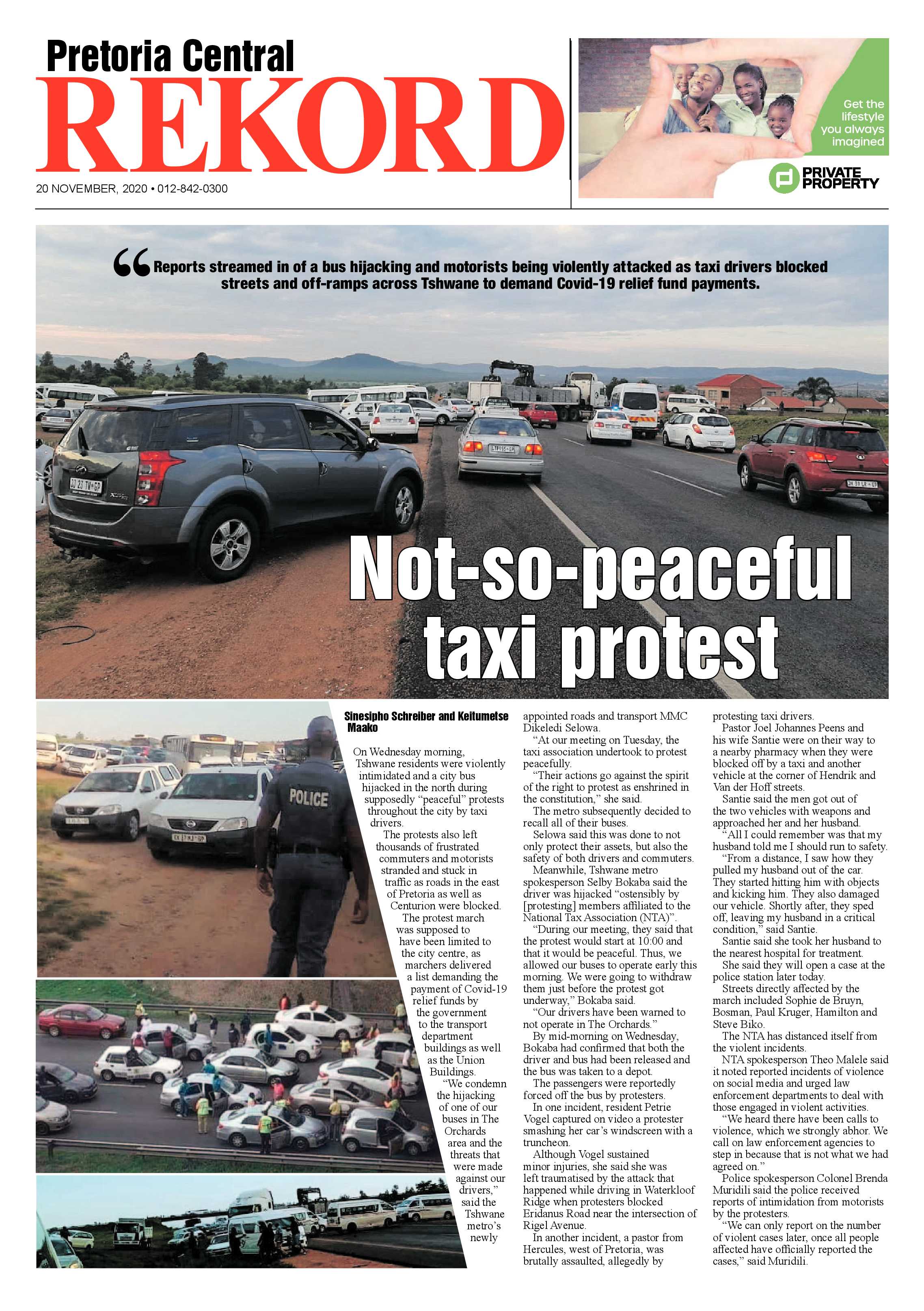 Rekord Central 20 November 2020 page 1