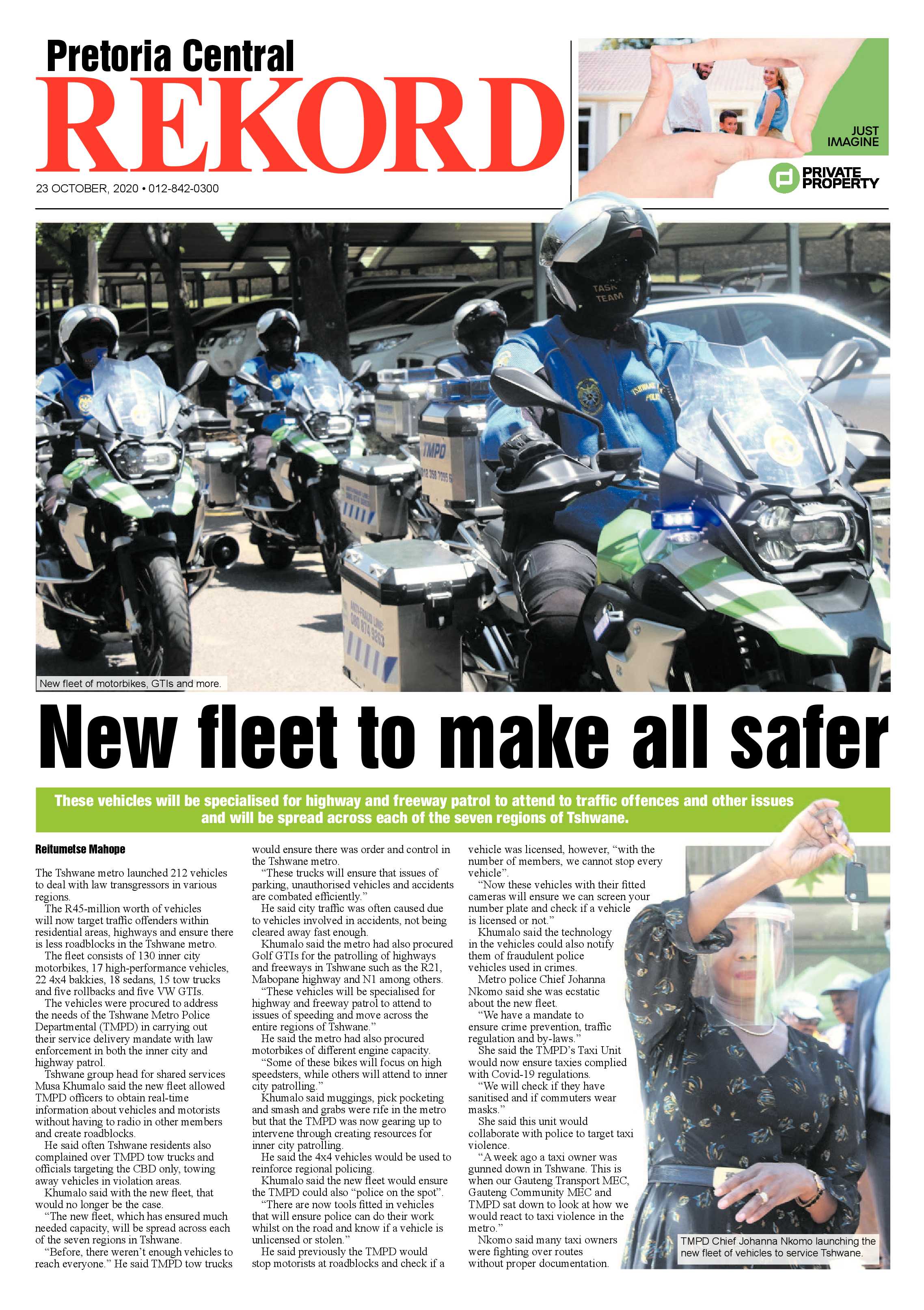 Rekord Central 23 October 2020 page 1