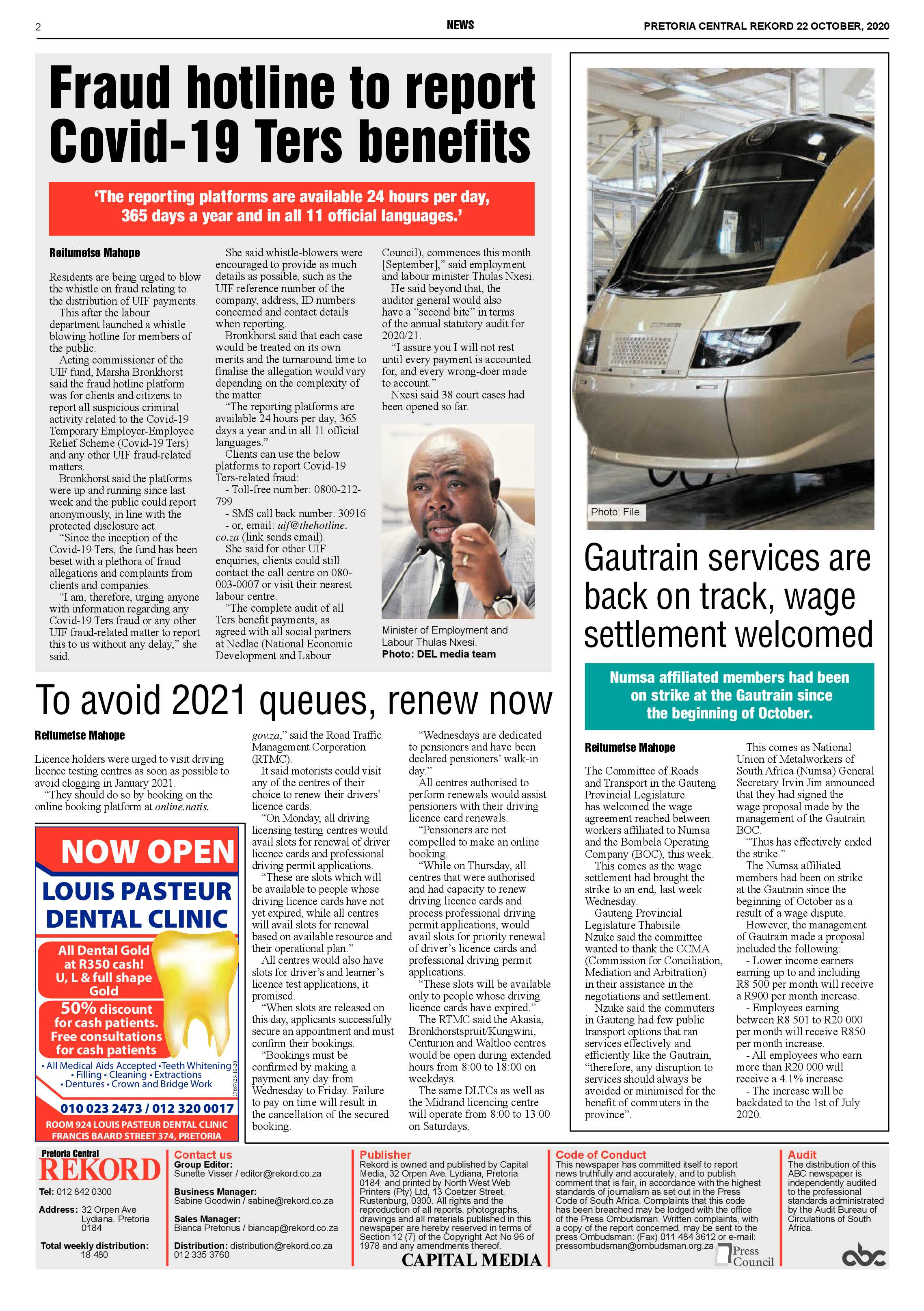 Rekord Central 23 October 2020 page 2
