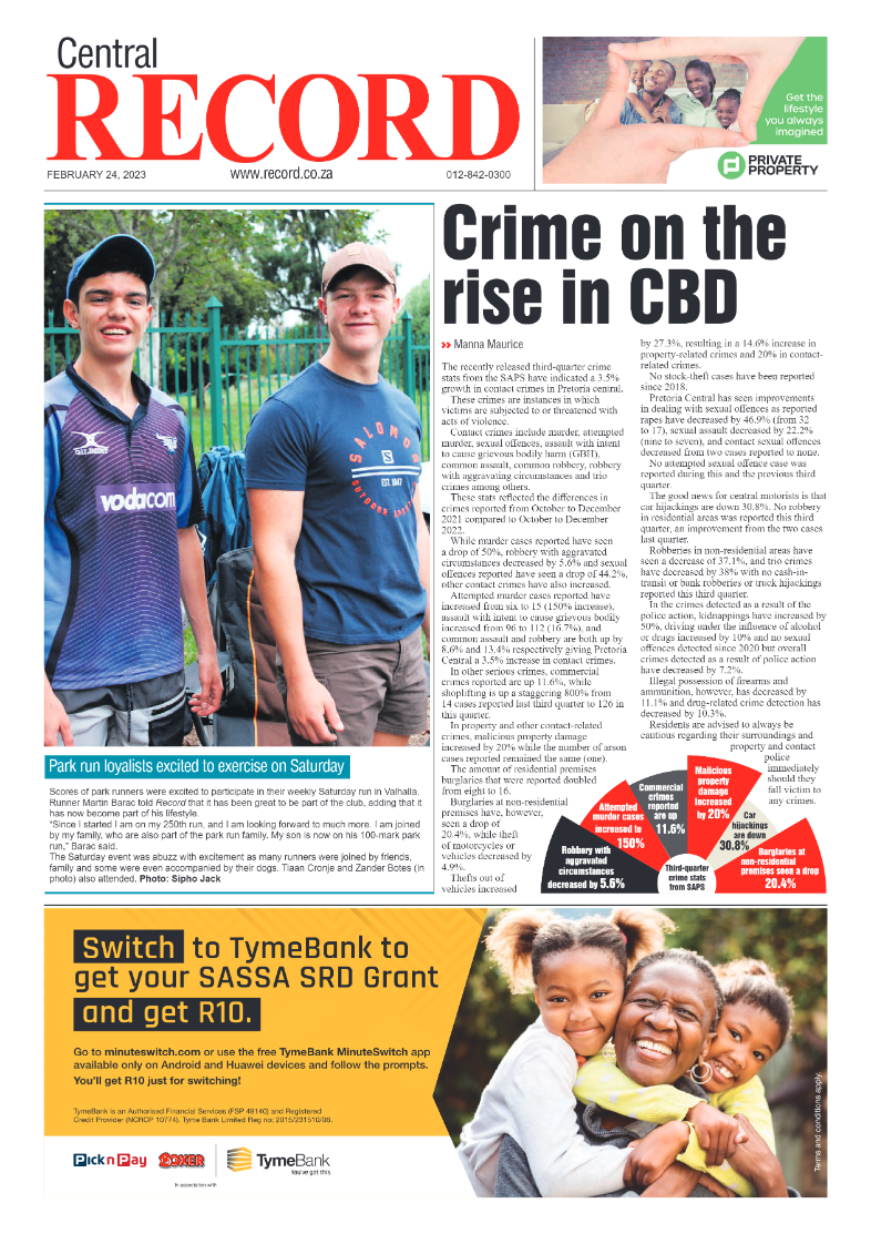 Rekord  Central 24 February 2023 page 1
