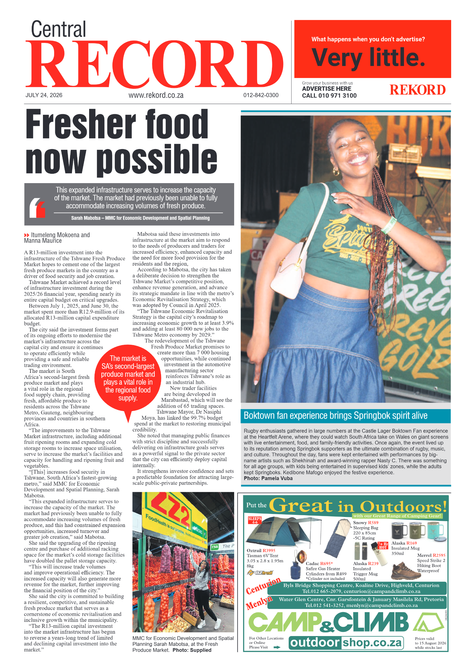 Rekord Central 24 July 2026 page 1