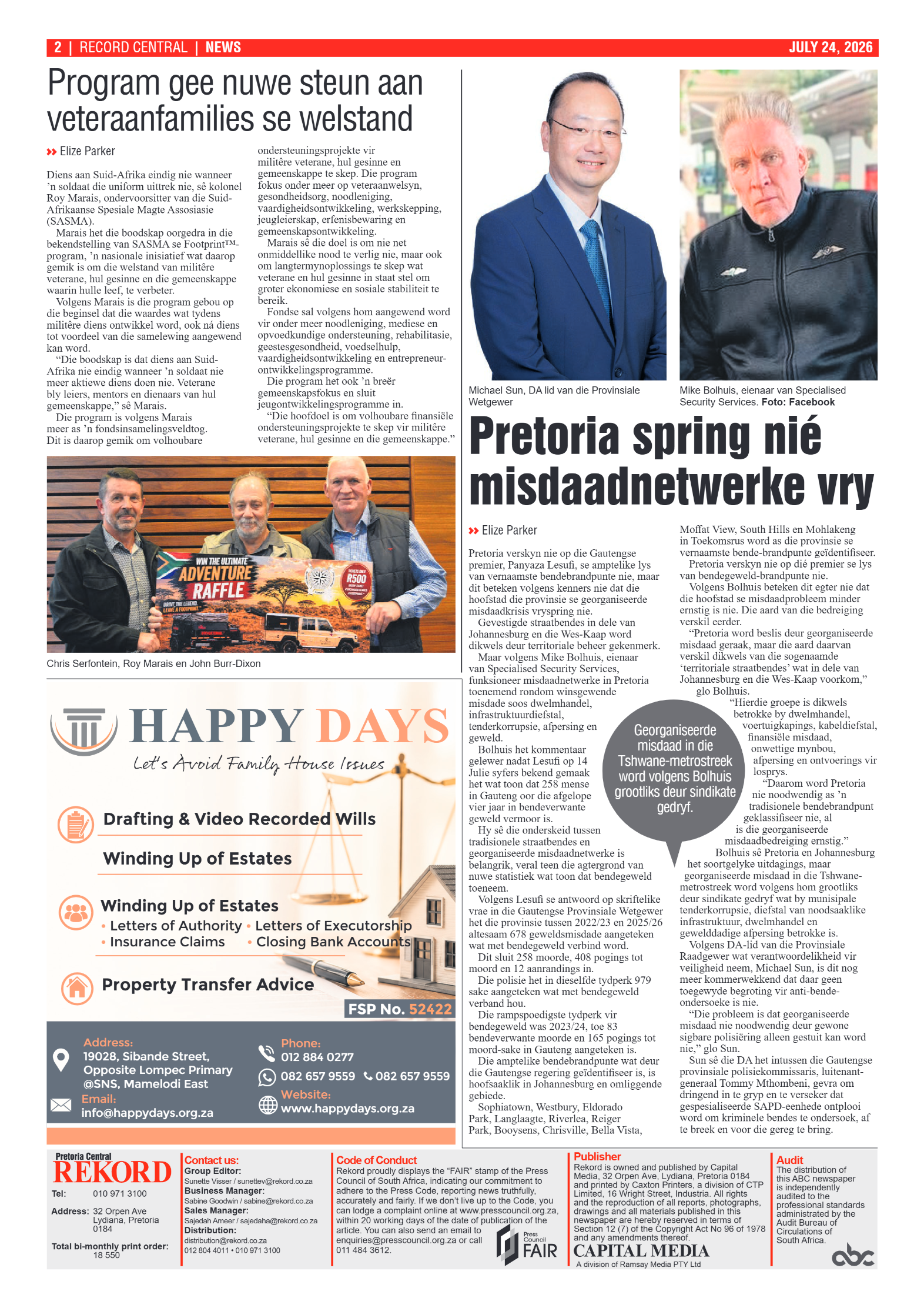 Rekord Central 24 July 2026 page 2