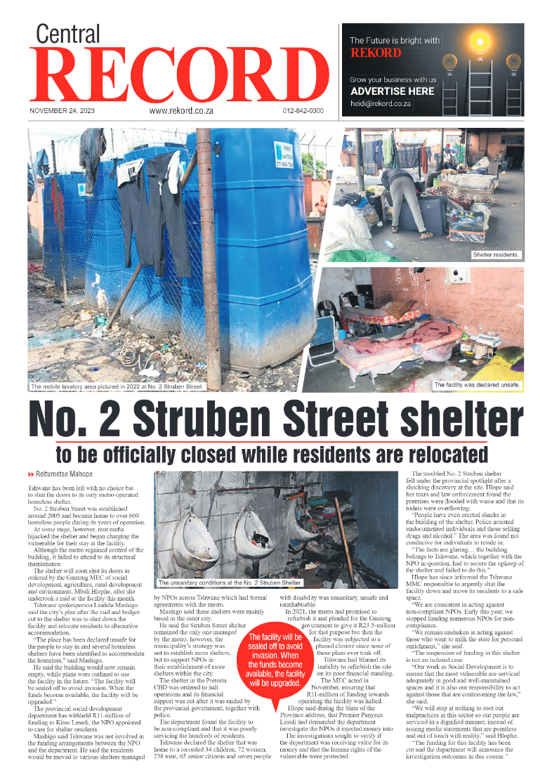 Rekord Central 24 November 2023 page 1