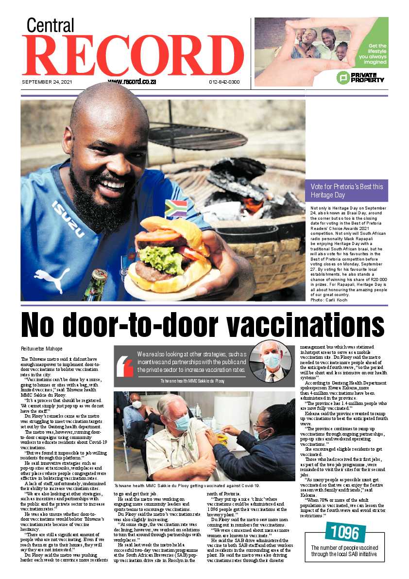 Rekord Central 24 September 2021 page 1