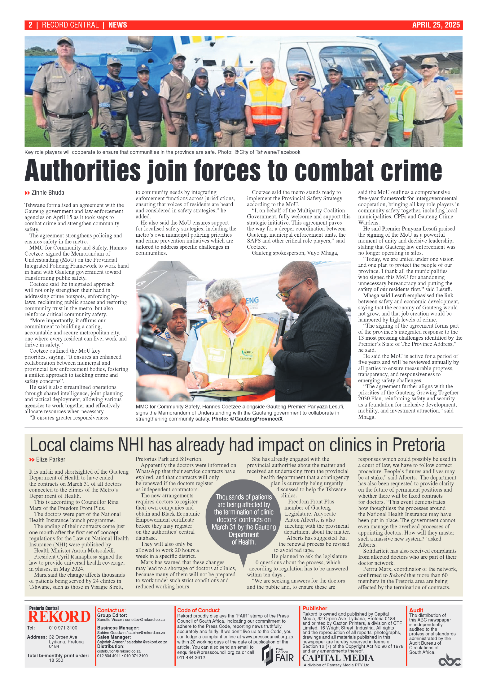 Rekord Central 25 April 2025 page 2