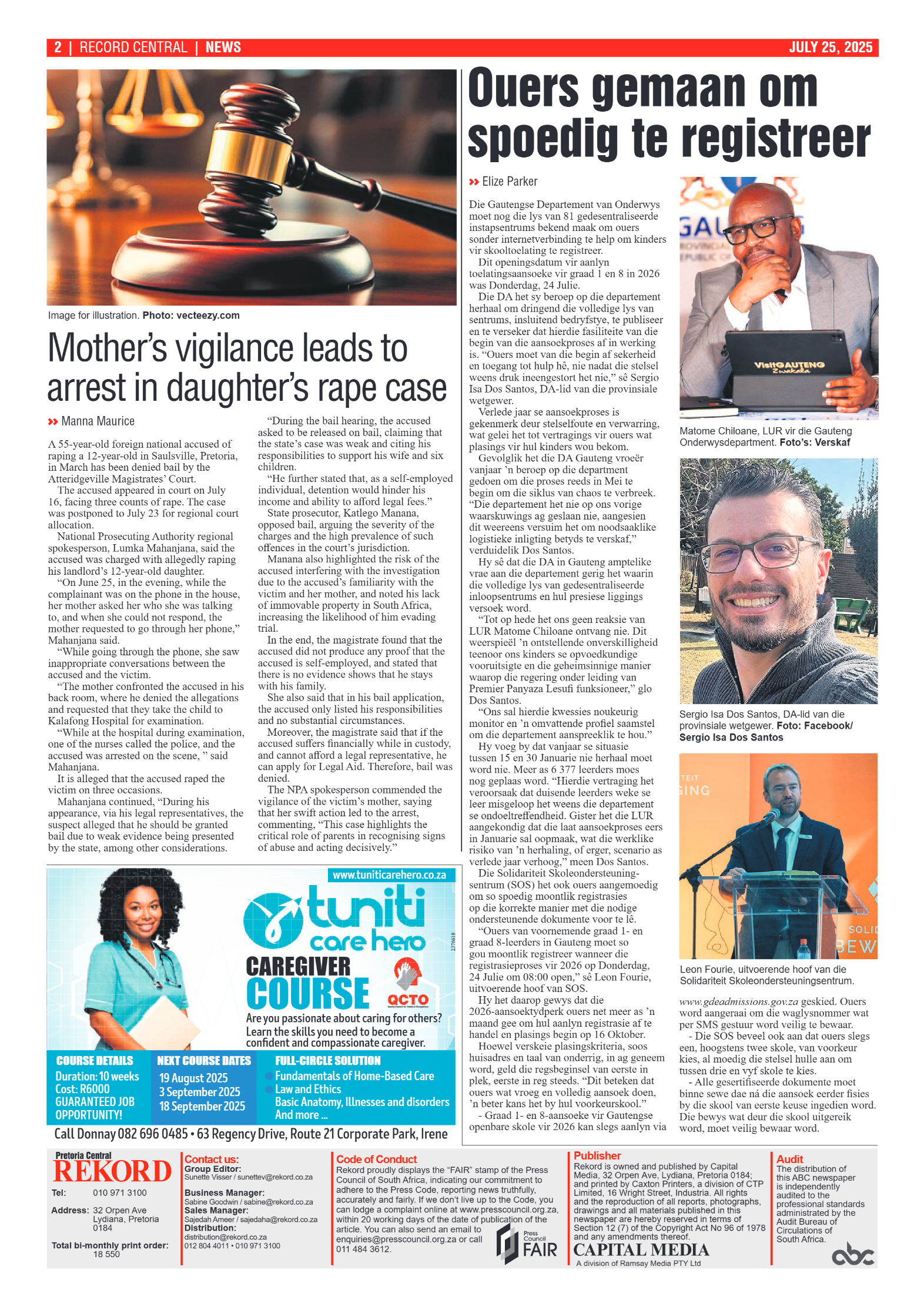 Rekord Central 25 July 2025 page 2