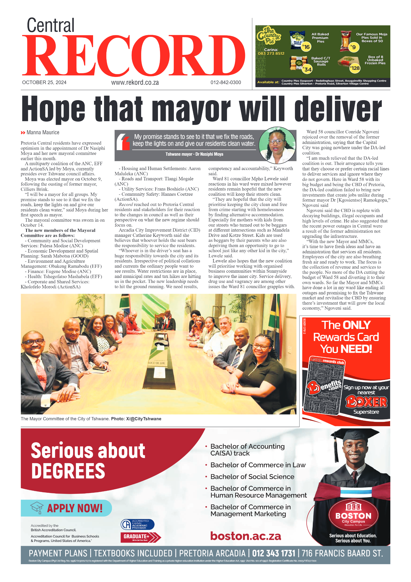 Rekord Central 25 October 2024 page 1