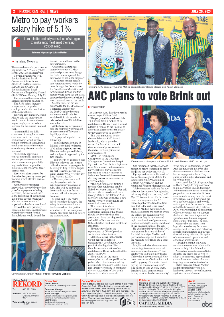 Rekord Central 26 July 2024 page 2